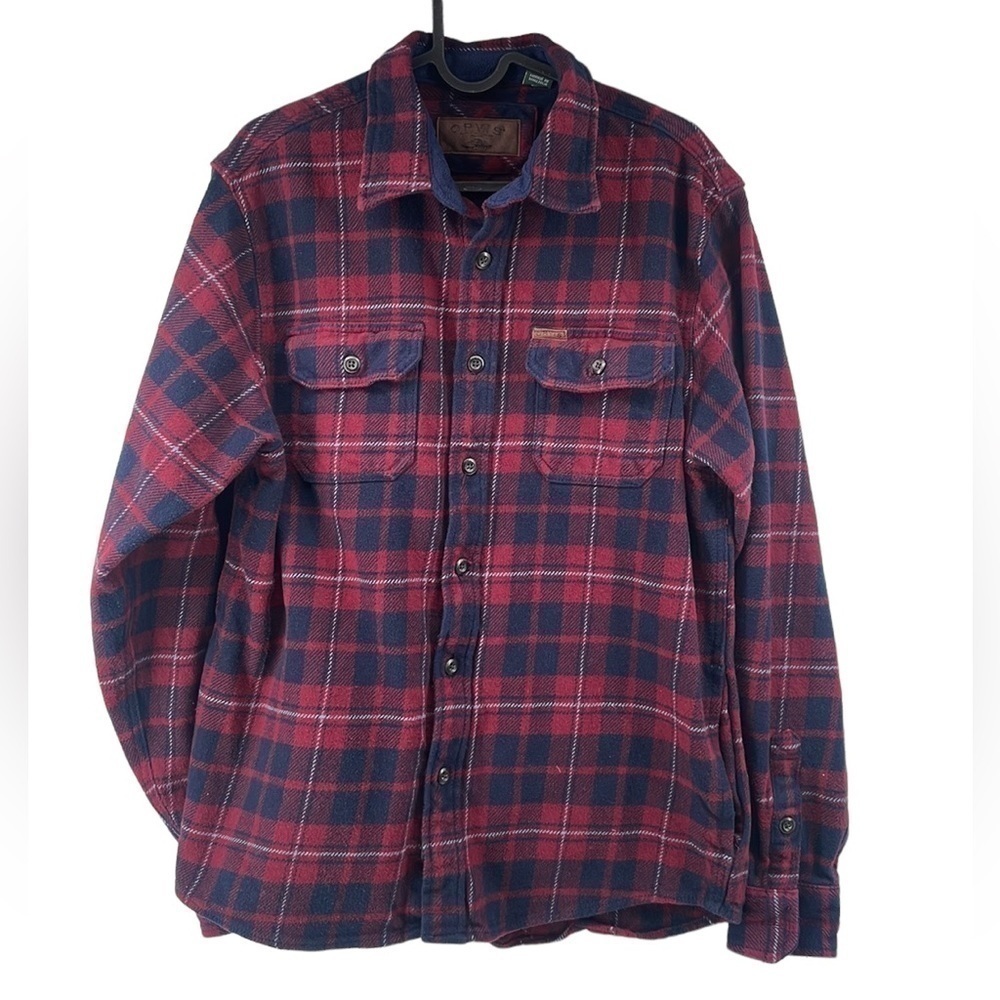 Orvis plaid jacket Shacket flannel jacket heavy weight flannel sz m